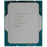 Процессор Intel Core i3-12100F OEM [LGA 1700, 4 x 3.3 ГГц, L2 - 5 МБ, L3 - 12 МБ, 2 х DDR4, DDR5-4800 МГц, TDP 89 Вт]