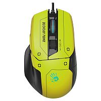 Мышь проводная A4Tech Bloody W70 Max желтый [10000 dpi, светодиодный, USB Type-A, кнопки - 11]