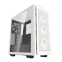 Корпус DEEPCOOL CK560 белый [Mid-Tower, E-ATX, Micro-ATX, Mini-ITX, Standard-ATX, USB 3.2 Gen1 Type-A, USB 3.2 Gen2 Type-C, ARGB вентиляторы, 1 x 140 мм, 3 x 120 мм]