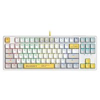 Клавиатура проводная A4Tech Bloody S87 Energy White белый [механическая, клавиш - 87, USB, RGB-подсветка]