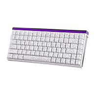 Клавиатура проводная AULA Hero 84HE White Contours Magnetic Switch белый [механическая, магнитная (Hall Effect), 75%, клавиш — 84, USB (8000 Гц), Rapid Trigger 0.01 мм, RGB-подсветка, вес — 910 г]