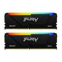 Оперативная память Kingston FURY Beast Black RGB [KF432C16BB12AK2/32] 32 ГБ [DDR4, 16 ГБx2 шт, 3200 МГц, 16-18-18]